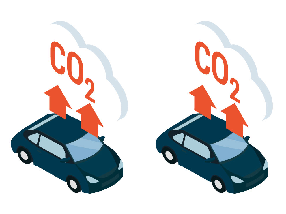 ilustracion coches emitiendo co2